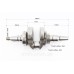Коленвал под конус в сборе 182F/188F/190F