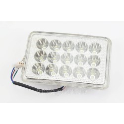 Фари квадратна передня частина 15-LED, 165x105мм, TUNING Фари квадратна передня частина 15-LED, 165x105мм, TUNING