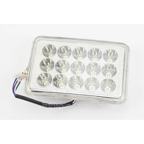 Фари квадратна передня частина 15-LED, 165x105мм, TUNING