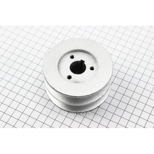 Шків під колінвал d-19mm (D-85mm, 2-х пазний, два пази під ремінь SPB, метал) 168F/170F Тип 1