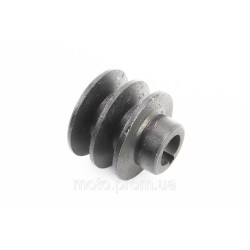 Шків під колінвал d-19mm (D-55mm, 2-х пазний, два пази під ремінь SPA, метал) 168F/170F