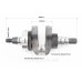 Коленвал 186F (Dшейки-40mm, H-118,0mm) под шлиц +шестерни+подшипник, запрессованный
