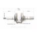 Колінвал 168F/170F (D шийки-30mm, H-85mm, L-235mm) під шліц D-25mm (є різьблення з боку шліців)