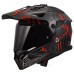 Мотошолом LS2 MX702 Pioneer 2 Crazy Matt Black Red (XXL)