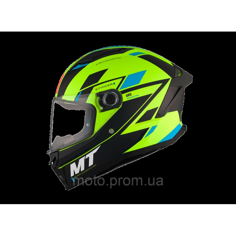 Мотошолом MT STINGER 2 Zivze C3 Matt Yellow L