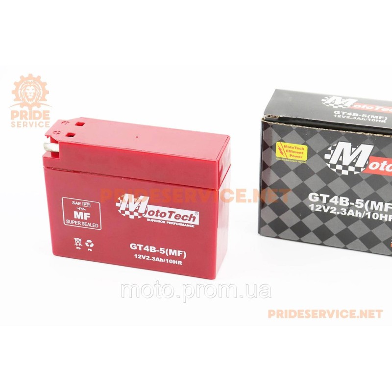 Акумулятор 12V2,3Ah GT4B-5(MF) кислотний (L115*W39*H87мм)