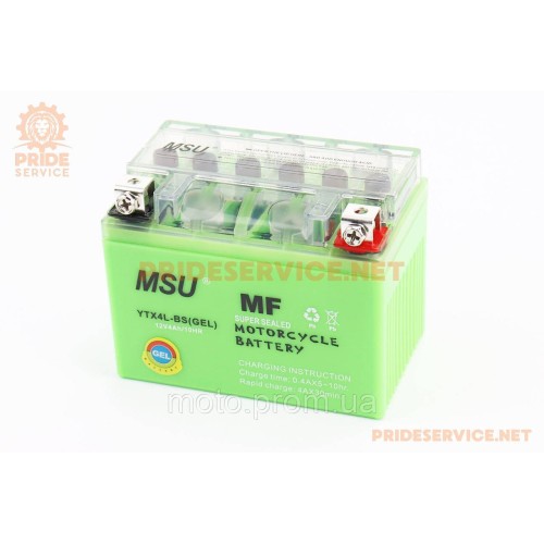 Акумулятор 12V4Ah YTX4L-BS GEL (L113*W70*H85мм)