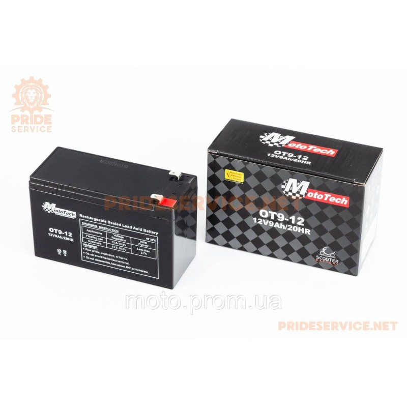 Акумулятор 12V9Ah OT9-12 кислотний (L151*W65*H94мм) для ДБЖ, іграшок та ін.