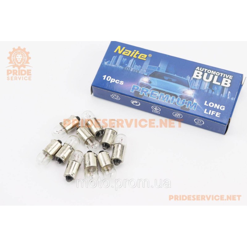 Лампа поворотника BA9S, біла 12V/3W T8.5 к-кт 10шт