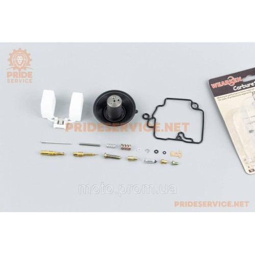 Ремонтний комплект карбюратора 50-80cc, 17 деталей+поплавок+мембрана 18мм