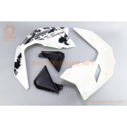 Shineray XY200/250GY-9А Пластик-бака паливного лев., прав. к-кт 4шт, білий OLD Shineray XY200/250GY-9А Пластик-бака паливного лев., прав. к-кт 4шт, білий OLD