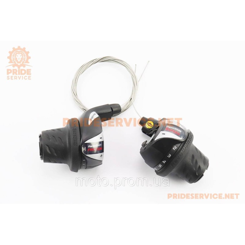 Переключатели (грипшифт) 3x6 скоростей, чёрные SL-RS 36