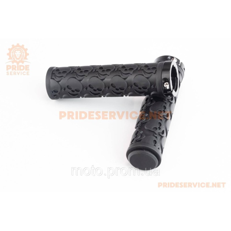 Ручки керма 125мм з затискачем Lock-On, чорні U-072 (TPE)
