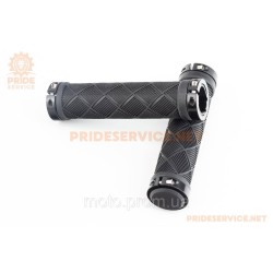 Ручки руля 130мм с зажимом Lock-On с двух сторон, чёрные U-093 (TPE)