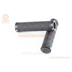 Ручки керма 130мм з затискачем Lock-On з двох сторін, чорні U-155A (TPE)