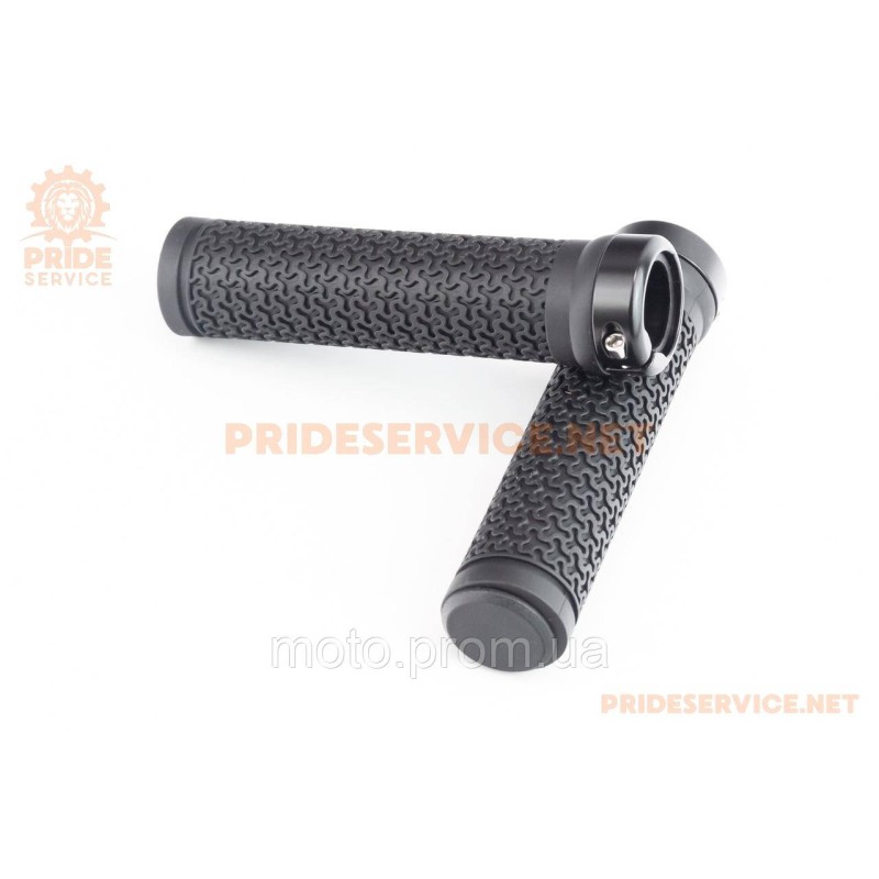 Ручки руля 130мм с зажимом Lock-On, чёрные U-083 (TPE)