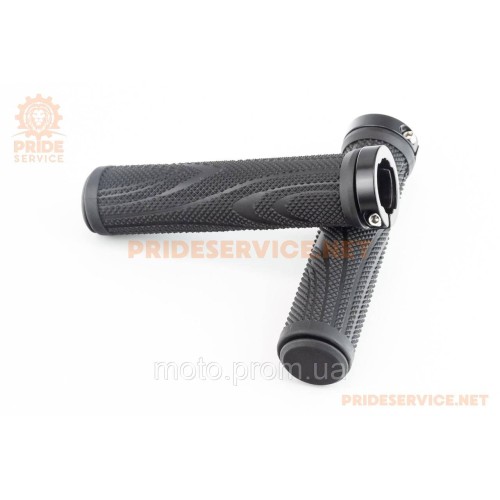 Ручки руля 130мм с зажимом Lock-On, чёрные U-152 (TPE)