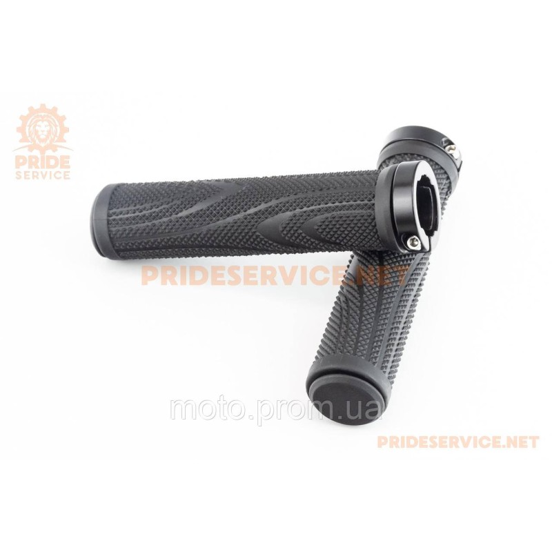 Ручки руля 130мм с зажимом Lock-On, чёрные U-152 (TPE)