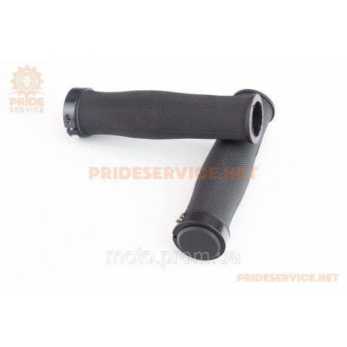 Ручки руля 130мм с зажимом Lock-On, чёрные U-187A (TPE)