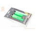 Ручки руля 135мм с зажимом Lock-On, эргономичные, зелёно-чёрные U-048A (TPE)