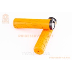 Ручки руля 135мм с зажимом Lock-On, оранжево-чёрные U-047 (TPE) Ручки руля 135мм с зажимом Lock-On, оранжево-чёрные U-047 (TPE)