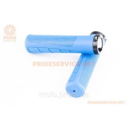 Ручки руля 135мм с зажимом Lock-On, сине-чёрные U-047 (TPE) Ручки руля 135мм с зажимом Lock-On, сине-чёрные U-047 (TPE)