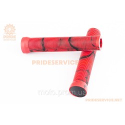 Ручки руля BMX 165мм, красно-чёрные U-070A (TPE) Ручки руля BMX 165мм, красно-чёрные U-070A (TPE)