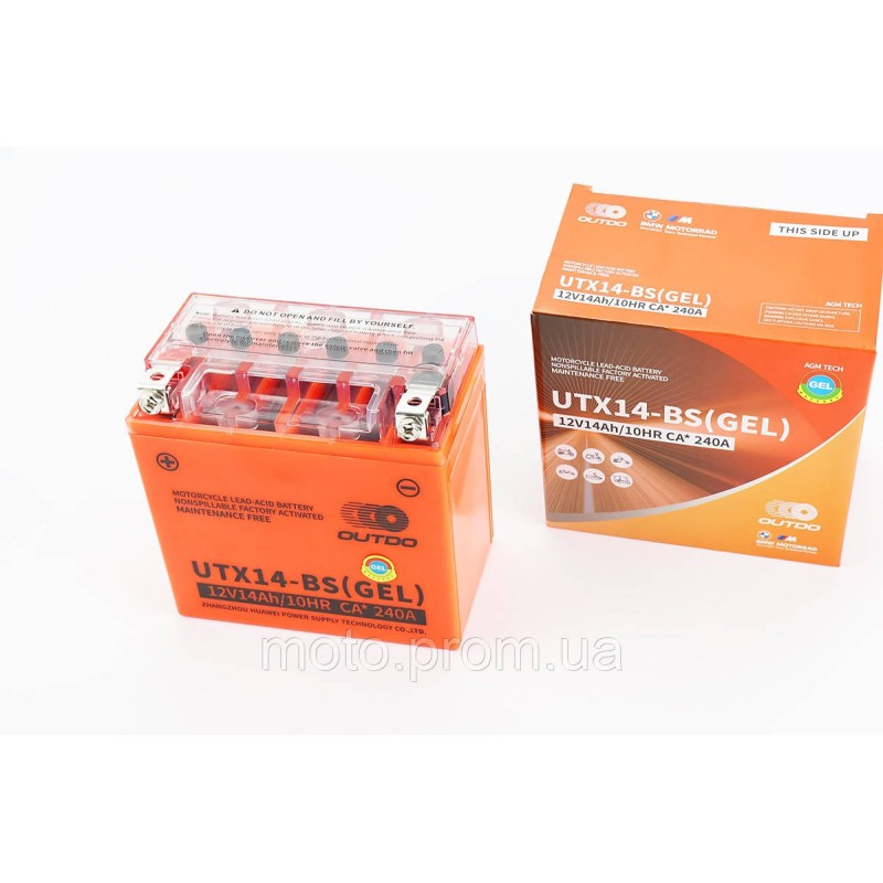 Акумулятор 12V14Ah UTX14-BS GEL (L150*W85*H145mm)
