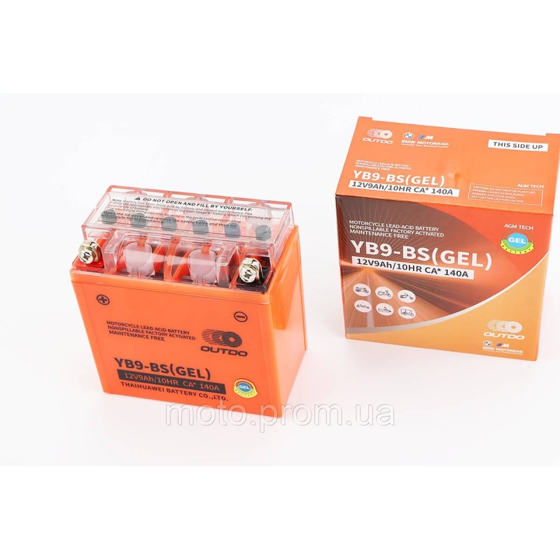 Акумулятор 12V9Ah YB9-BS GEL (L135*W75*H135mm)