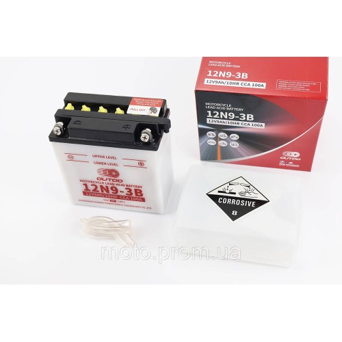 Акумулятор 12V9Ah 12N9-3B кислотний (L135*W75*H137mm)