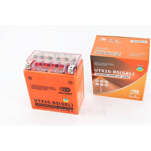 Акумулятор 12V14Ah UTX16-BS GEL (L150*W87*H161mm)