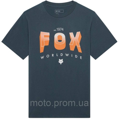 Футболка FOX Short Sleeve Tee - BLOCK [Deep Cobalt], XL