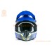 Шолом кросовий (стандарт DOT/ECE) JUNIOR HD-806-9 M (51-52см), синьо-салатовий мат