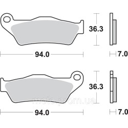Гальмівні колодки SBS Performance Rear Brake Pads, Sinter Гальмівні колодки SBS Performance Rear Brake Pads, Sinter