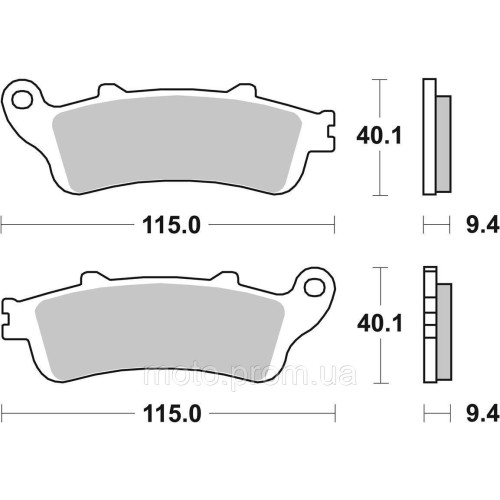 Гальмівні колодки SBS Performance Rear Brake Pads, Sinter
