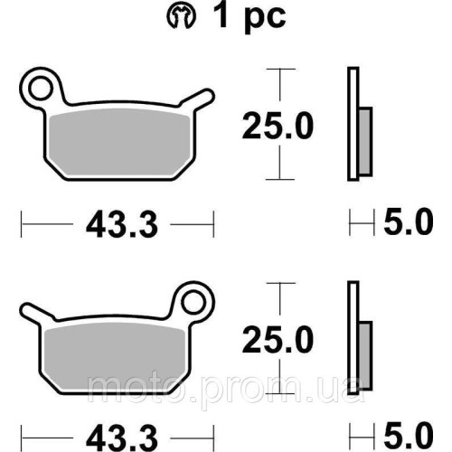 Гальмівні колодки SBS Racing Brake Pads, EVO Sinter/Sinter