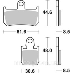 Гальмівні колодки SBS Track Days Front Brake Pads, EVO Sinter