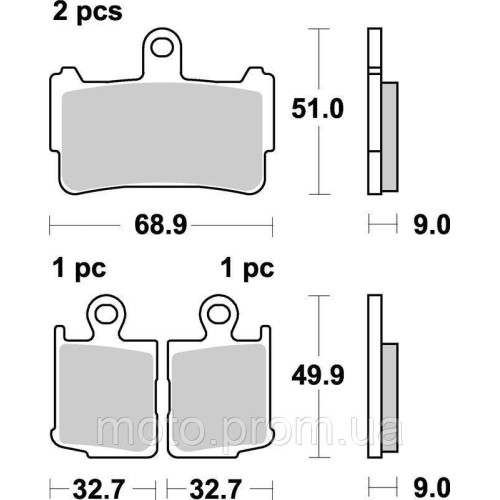 Гальмівні колодки SBS Performance Front Brake Pads, EVO Sinter