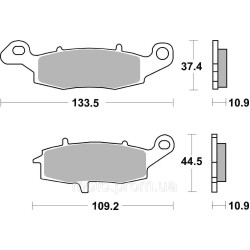 Гальмівні колодки SBS Performance Rear Brake Pads, Sinter Гальмівні колодки SBS Performance Rear Brake Pads, Sinter