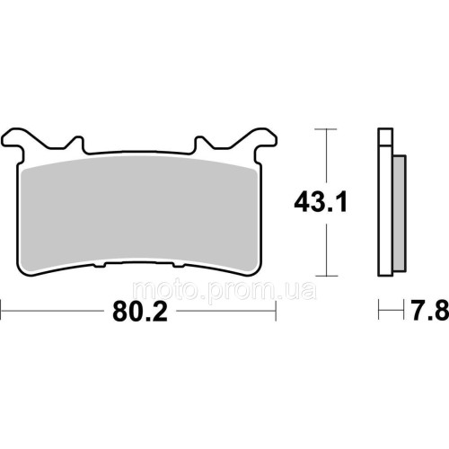 Гальмівні колодки SBS Track Days Front Brake Pads, EVO Sinter