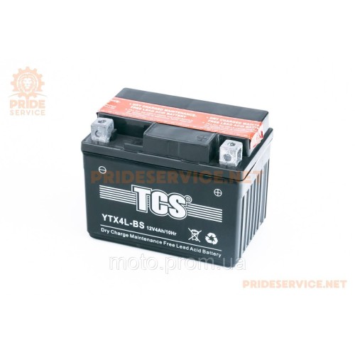 УЦІНКА Акумулятор 12V4Ah YTX4L-BS кислотний (L113*W70*H90мм), (без кислоти, відсутне пакування)