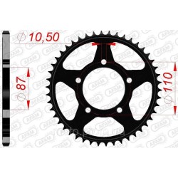 Зірка AFAM 520 Steel Chainwheel - Suzuki [Black], 46z