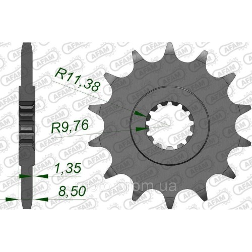 Зірка AFAM 520 Sprocket - Suzuki, 14z