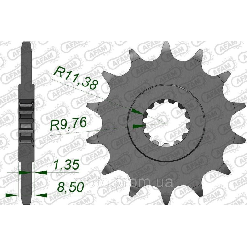 Зірка AFAM 520 Sprocket - Suzuki, 14z