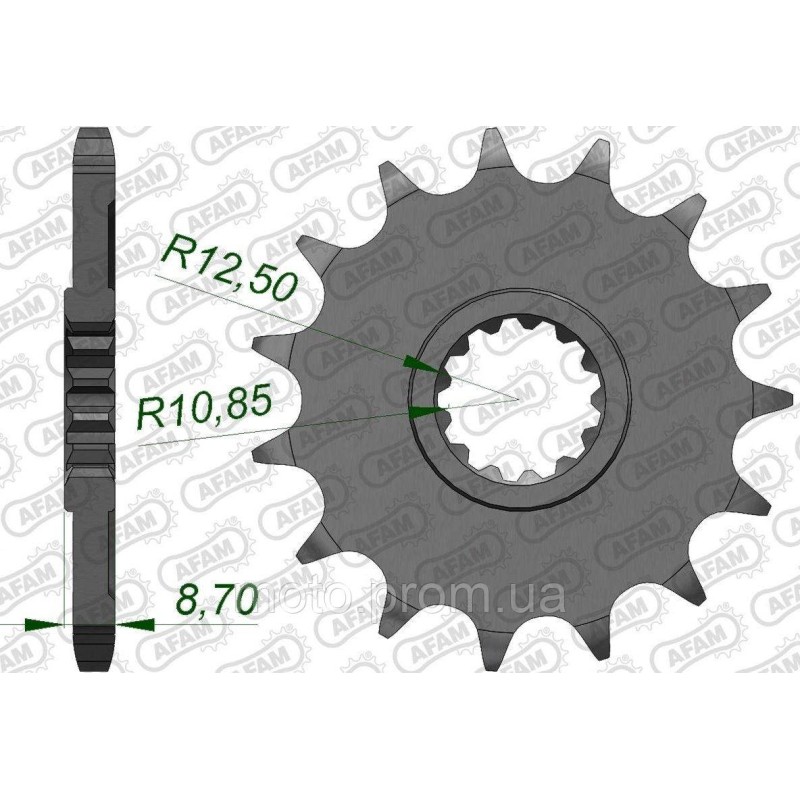 Зірка AFAM 525 Sprocket - Kawasaki, 15z