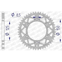 Зірка AFAM 520 AL-Grooved Chainwheel - KTM [Gun Metal], 47z