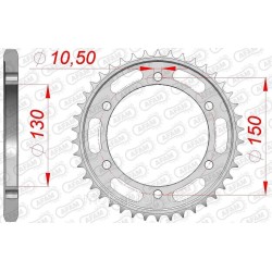 Зірка AFAM 525 Steel Chainwheel - Yamaha [Black], 46z