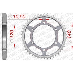 Зірка AFAM 530 Steel Chainwheel - Kawasaki [Silver], 48z