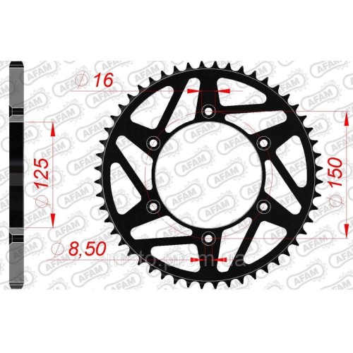 Зірка AFAM 520 K-Steel Chainwheel - KTM [Black], 46z