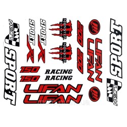 Наклейка лист А3 Lifan Red